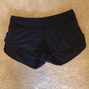 Black lululemon speed shorts